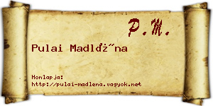 Pulai Madléna névjegykártya